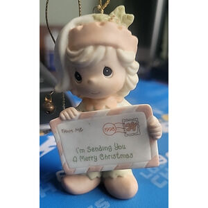 Precious Moments 1998 I’m Sending You a Merry Christmas 455628 Ornament